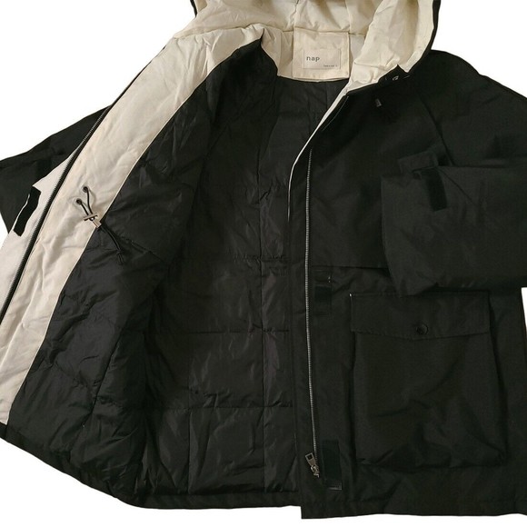 NAP Hooded Drawstring Duck Down Parka Women Large - Picture 9 of 11